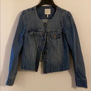 Unique denim jacket, never worn! Joie!